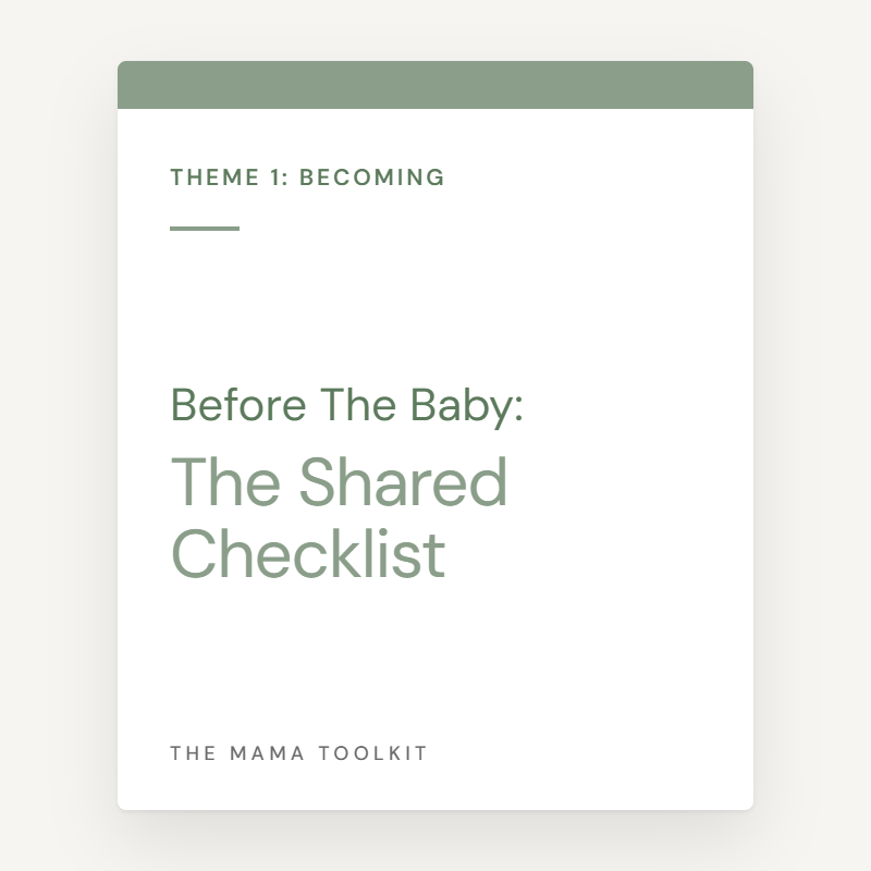 Before The Baby: The Shared Checklist